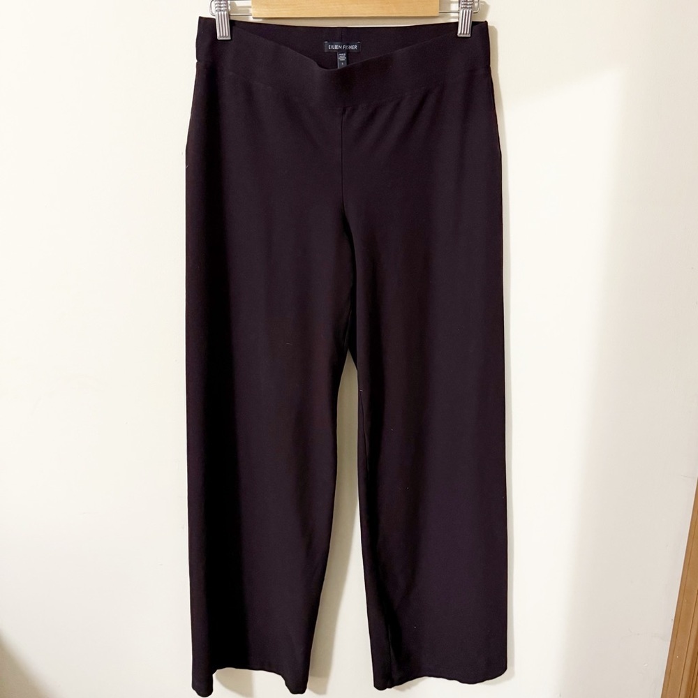Eileen Fisher Womens Dark Brown Pull On Pants Size Small Office Preppy Business